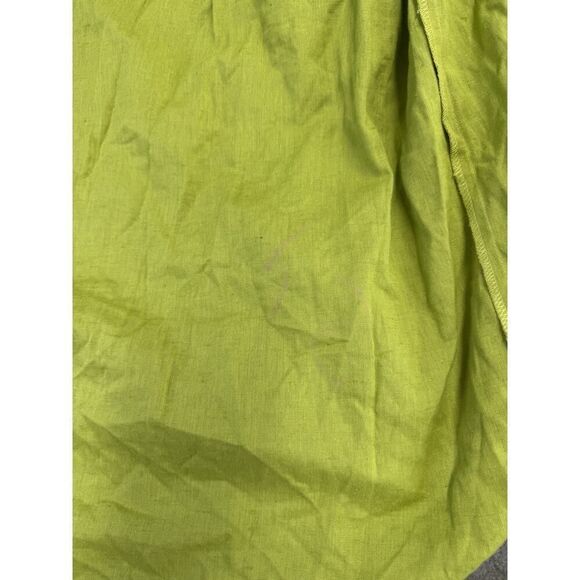 Plus Size Linen Look Olive Cut Out Ruffle Maxi Dress US 20 Long Sleeve Boho - Picture 12 of 16